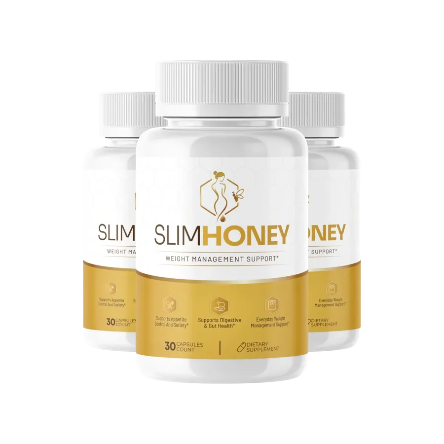 SlimHoney daily gut health and weight management support bottles